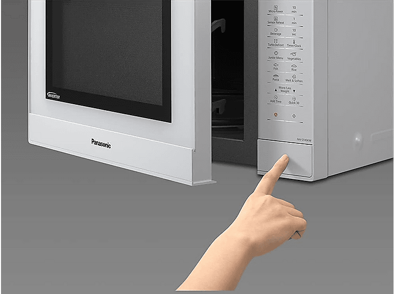Microondas libre instalación - Panasonic NN-ST45KWEPG, 2400 W, 7 potencia, 32 l, Blanco