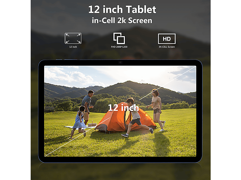 Tablet - Lipa Taurus II 256 GB, 4G, con cubierta, Azul, 12 " HQVGA, 8 GB RAM, MTK8183 Octa core ARM Cortex 4*A73 2.0GHz + 4*A53 1.6GHz, Tablet Android
