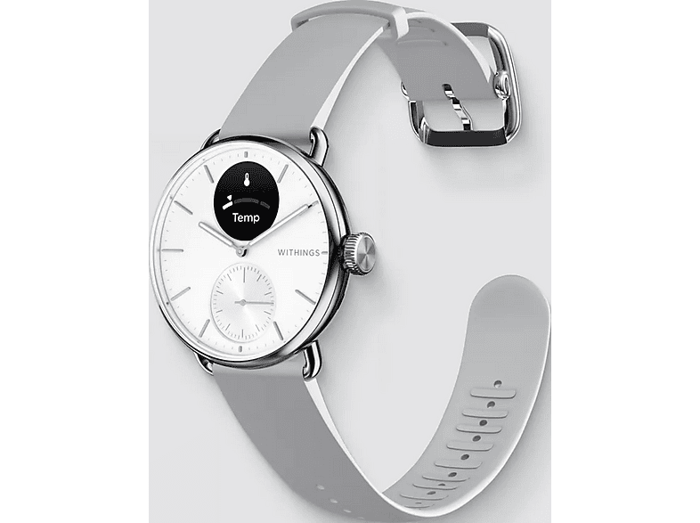 Smartwatch - Withings 56837, Acero inoxidable, Blanco