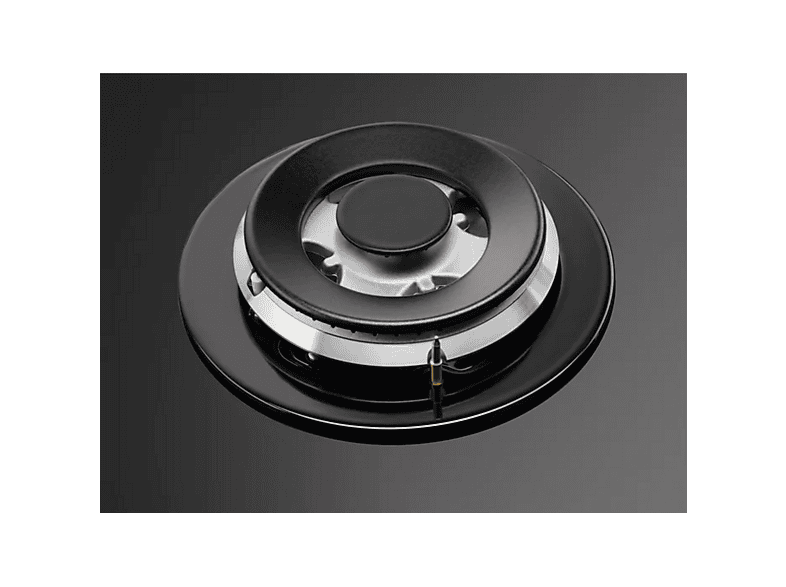 Placa de gas - AEG HKB63320NB, 3 zonas, Gas Natural, 590 mm, Cristal negro