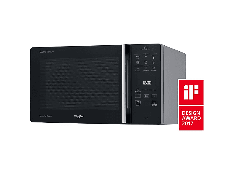 Microondas libre instalación - Whirlpool MCP 349 SL, 900 W, 6 potencia, 25 l, Plata