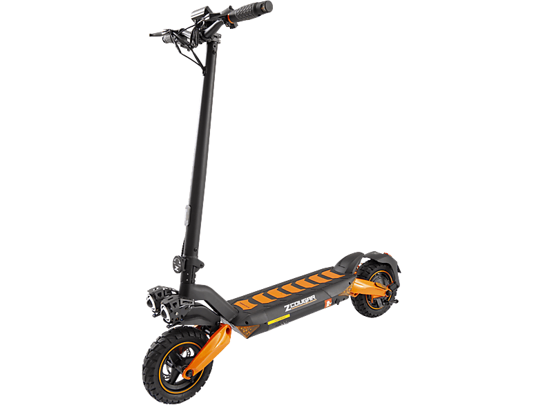 Patinete eléctrico - Zwheel Zcougar Plus, Pot. máx. 1600 W, Carga máx. 120 kg, 70 km autonomía, 20000 mAh, Negro