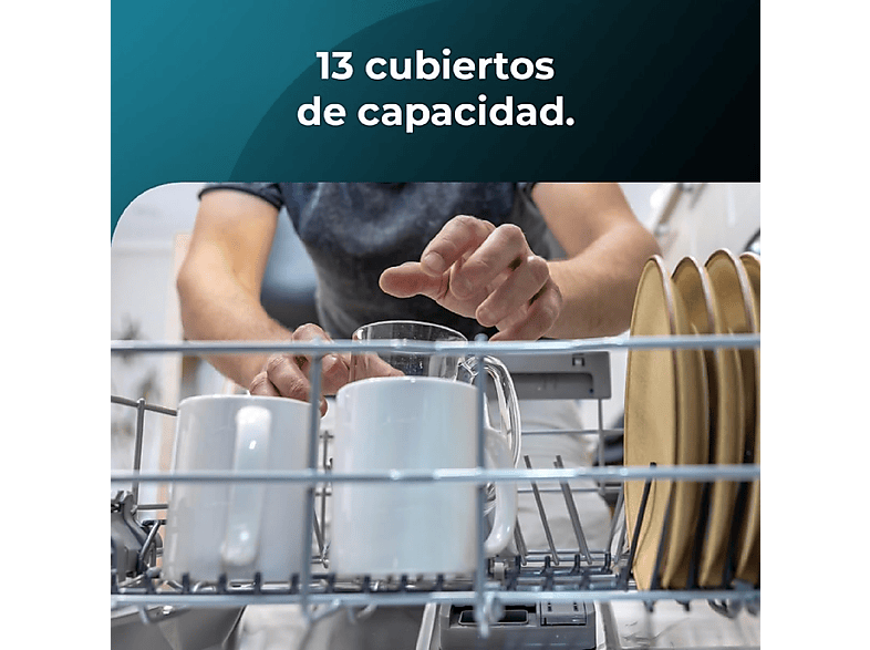 Lavavajillas libre instalación 60 cm - Cecotec 2772 LAVAVAJILLAS BOLERO AGUAZERO 6100 E, 12 servicios, 6 programas, 60 cm, Blanco