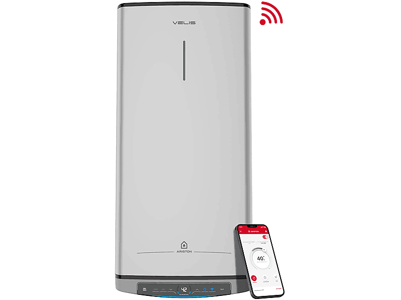 Termo Eléctrico - Ariston VELIS TECH DRY WIFI 100 ARISTON, 100 l, Gris