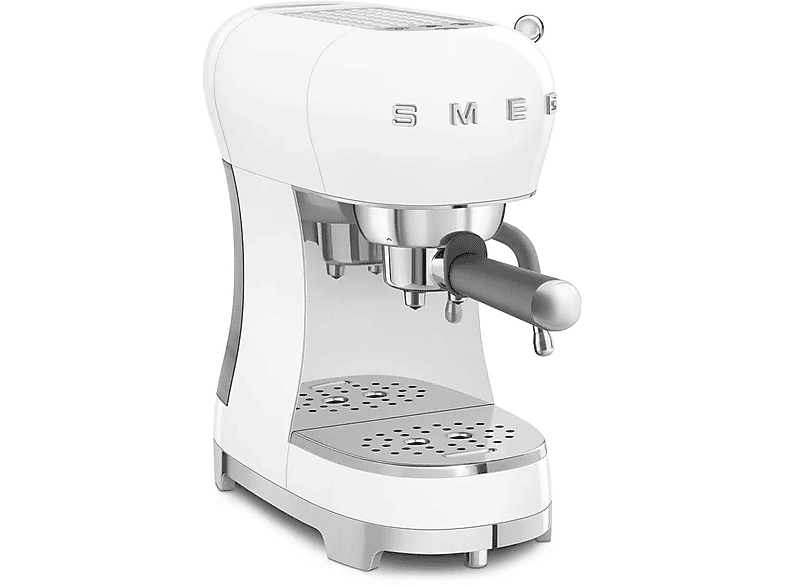 Cafetera express - Smeg ECF02WHEU BLANCO, 15 bar, 1350 W, 2 tazas