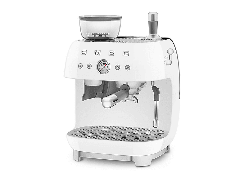 Cafetera express - Smeg EGF03WHEU, 15 bar, 1650 W, 2 tazas, Inox
