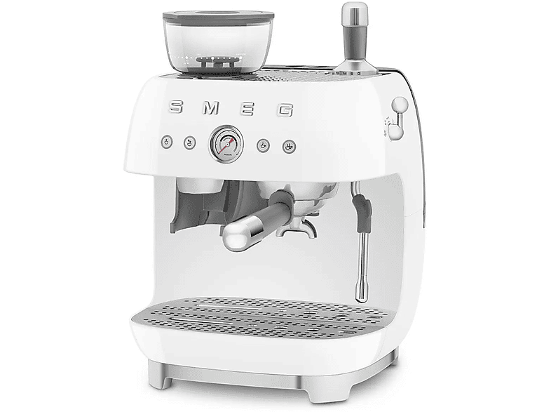 Cafetera express - Smeg EGF03WHEU, 15 bar, 1650 W, 2 tazas, Inox