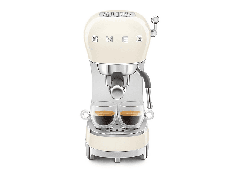 Cafetera express - Smeg ECF02CREU, 15 bar, 1350 W, 2 tazas, Crema de