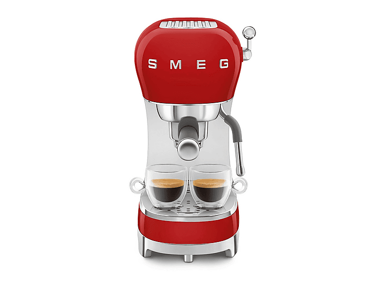 Cafetera express - Smeg ECF02RDEU ROJO, 15 bar, 1350 W, 2 tazas