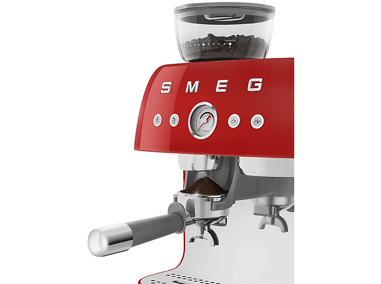 Cafetera express - Smeg EGF03RDEU ROJO, 15 bar, 1650 W, 2 tazas