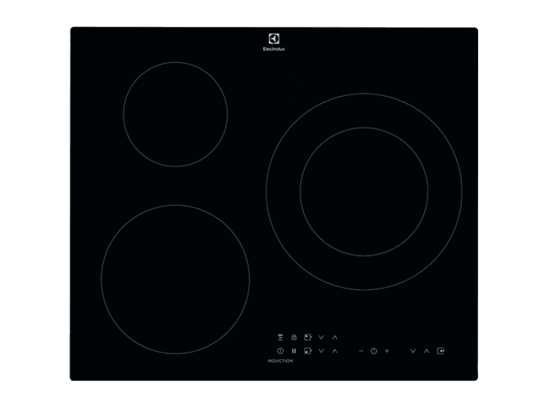 Placa inducción - Electrolux LIT60336CK, 3 zonas, 590 mm, Negro
