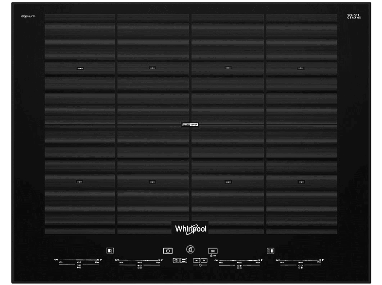 Encimera inducción - Whirlpool SMO 658C/BT/IXL, 8 zonas, Independiente, 65 cm, Negro