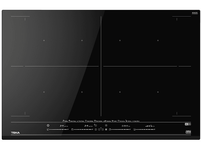 Placa de inducción - Teka 112500043, 4 zonas, 800 mm, Negro