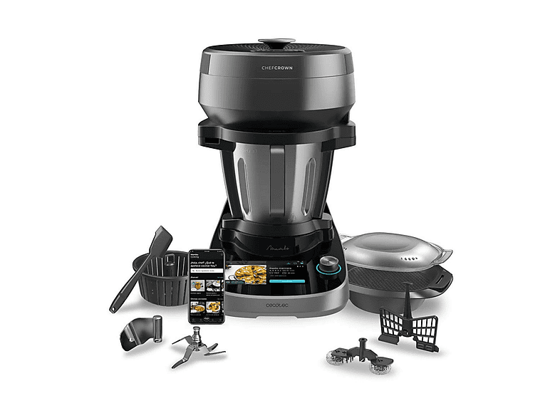 Robot de cocina - Cecotec 4700 MAMBO COOKING VICTORY, 1700 W, 4,5 l, Inox