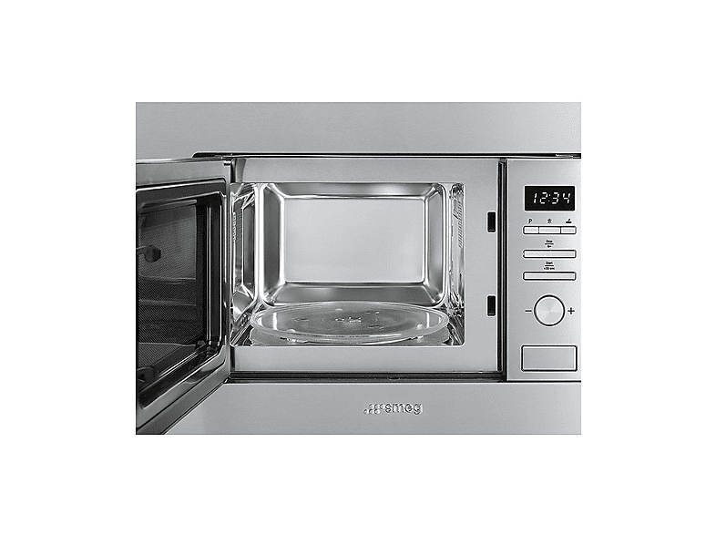 Microondas - Smeg Microondas Integrable Smeg FMI020X 21L 1000W, 800 W, Color Inox