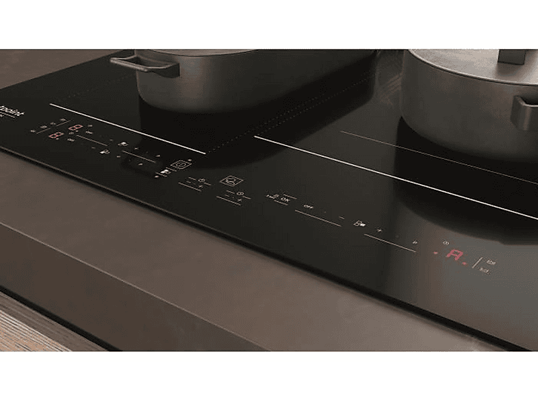 Placa de inducción - Hotpoint HOT8050147581568, 3 zonas, 590 mm, Negro