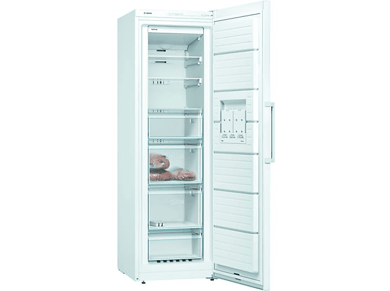 Congelador vertical - Bosch GSN36VWEP, 242 l, 186 cm, Blanco