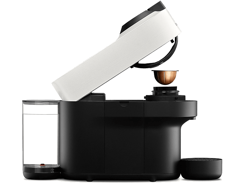 Cafetera de cápsulas - Krups Vertuo Pop XN9211, 19 bar, 240 ml, 1500 W, Negro, Blanco