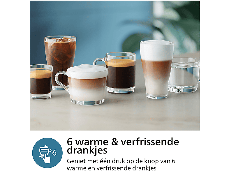 Cafetera express - Philips EP3347/90, 15 bar, 230 W, 0,26 l, 2 tazas, Negro
