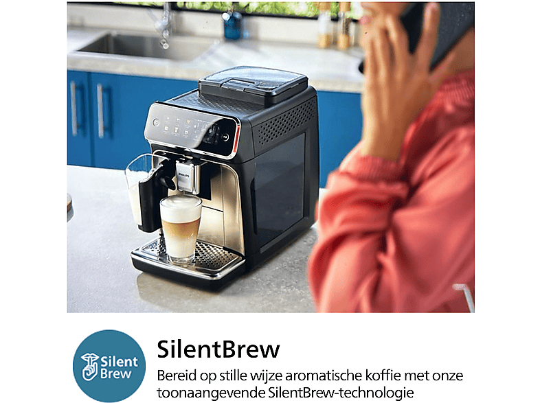 Cafetera express - Philips EP3347/90, 15 bar, 230 W, 0,26 l, 2 tazas, Negro