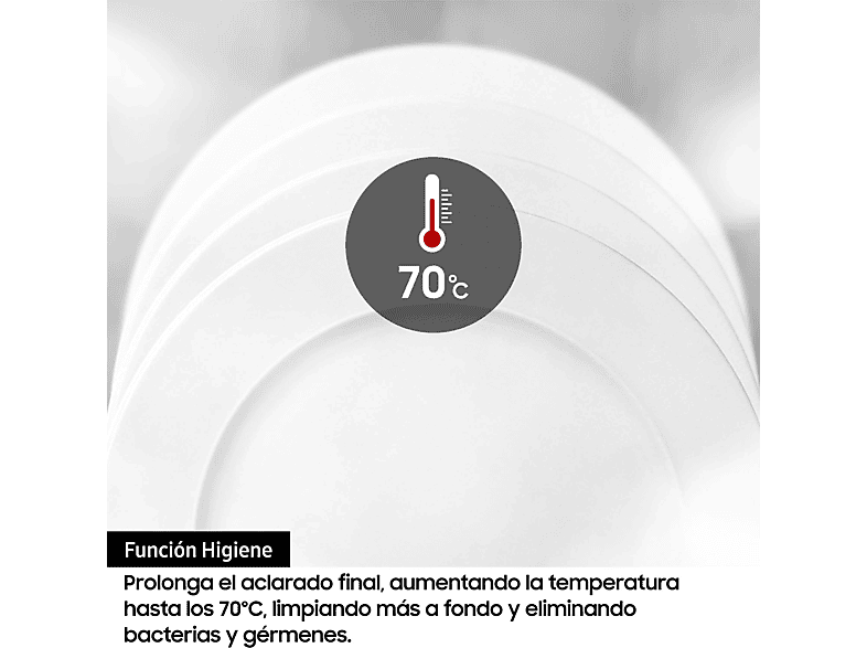 Lavavajillas - Samsung DW60M6050FS, 14 servicios, 7 programas, 59.8 cm, Función Higiene, Configuración Flexible, Inox