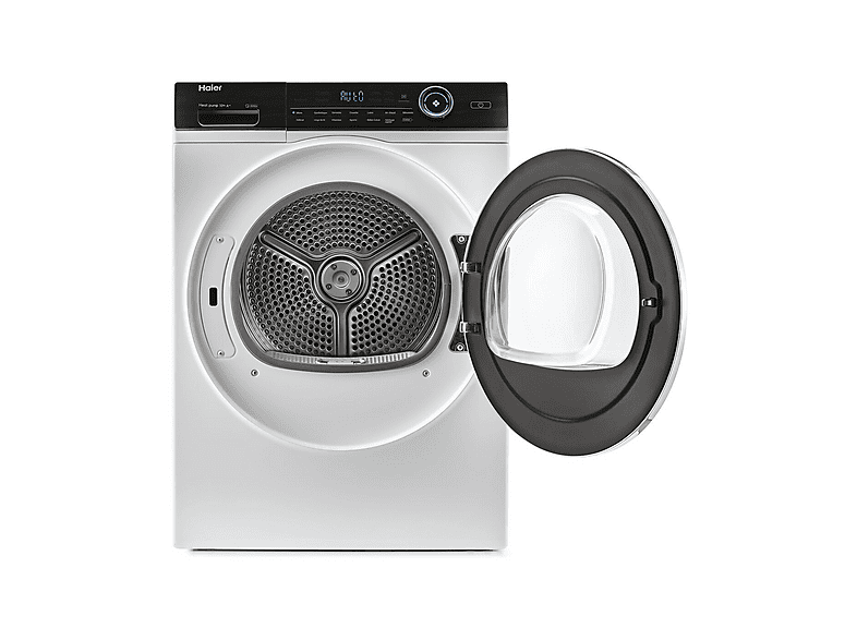 Secadora bomba de calor - Haier HD100-A2979N-S, Bomba de calor, 10 kg, 14 programas, Blanco