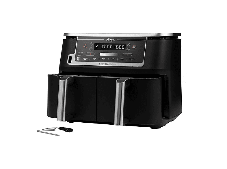 Freidora de aire - Ninja AF451EU, 2470 W, 9,5 l, Negro