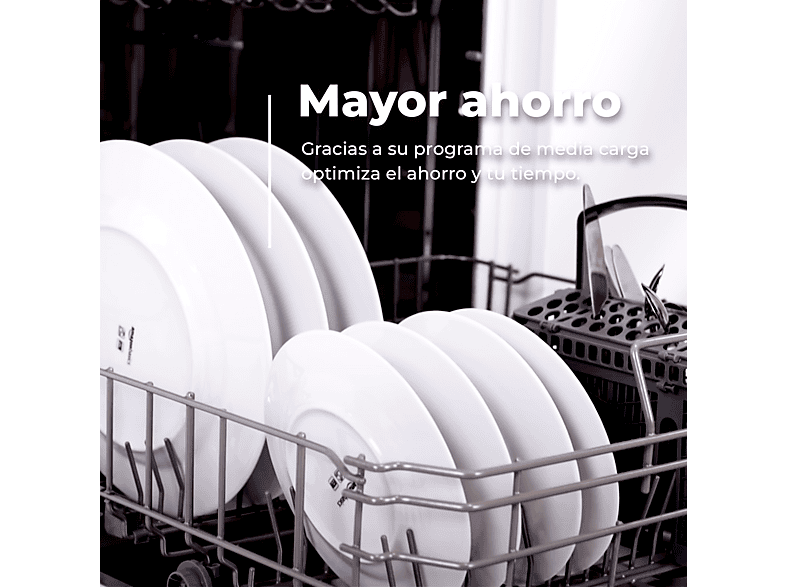 Lavavajillas libre instalación 45 cm - Evvo D1X Slim, 5 programas, 45,0 cm, Inox