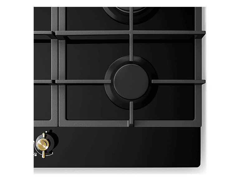 Placa de gas - Klarstein Victoria Chef Edition 5 zone, 5 zonas, 90 cm, Negro