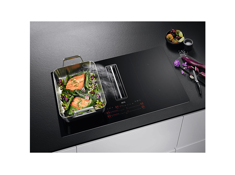 Placa de inducción - AEG CCE84779CB, 4 zonas, 780 mm, Negro