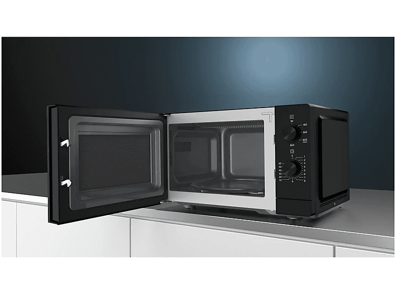 Microondas libre instalación - Siemens FF020LMB2, 800 W, 5 potencia, Negro