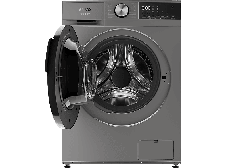 Lavadora secadora - Evvo Nova 8/6X, 1350 rpm, 13 programas, Inox