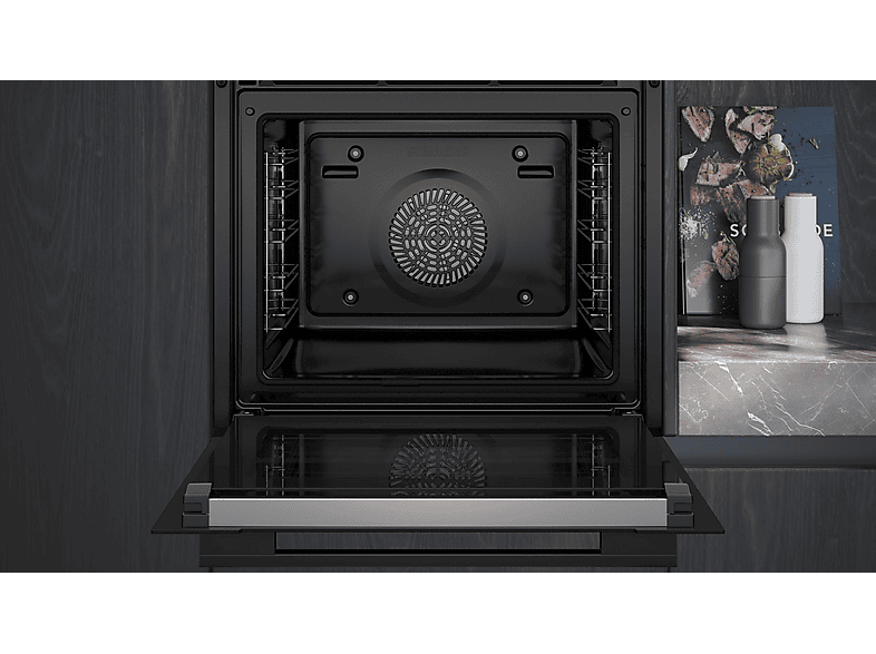 Horno a vapor - Siemens iQ700 HR776G1B1, Pirolítico, 71 l, 594 mm, Negro