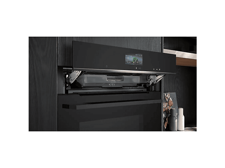 Horno a vapor - Siemens iQ700 HR776G1B1, Pirolítico, 71 l, 594 mm, Negro