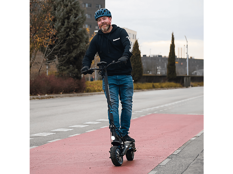 Patinete eléctrico - Smartgyro CROSSOVER DUAL MAX LR, Pot. máx. 1000 W, Carga máx. 140 kg, 70 km autonomía, 18,000 mAh, Negro