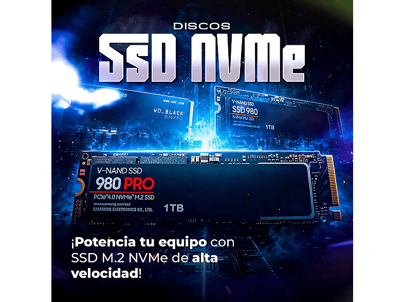 PC Gaming - PC Racing INTEL I5 ORDENADOR SOBREMESA, Intel® Core™ i5 12400F, 16 GB RAM, 1 TB SSD, GeForce RTX™ 5060, Windows 11 Pro, Negro