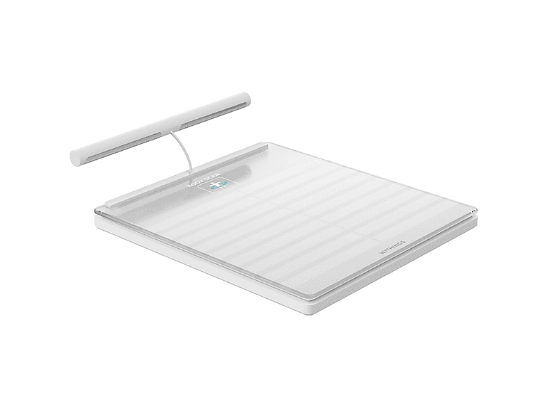 Báscula de baño - Withings Body Scan, Peso máximo 200 kg, Indicador Masa Corporal (IMC), Bluetooth, Blanco