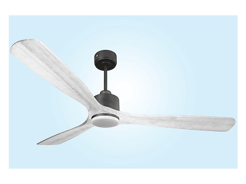 Ventilador de techo - Purline MadeiraD166C03LED65278, 18 W, 6 velocidades, Negro
