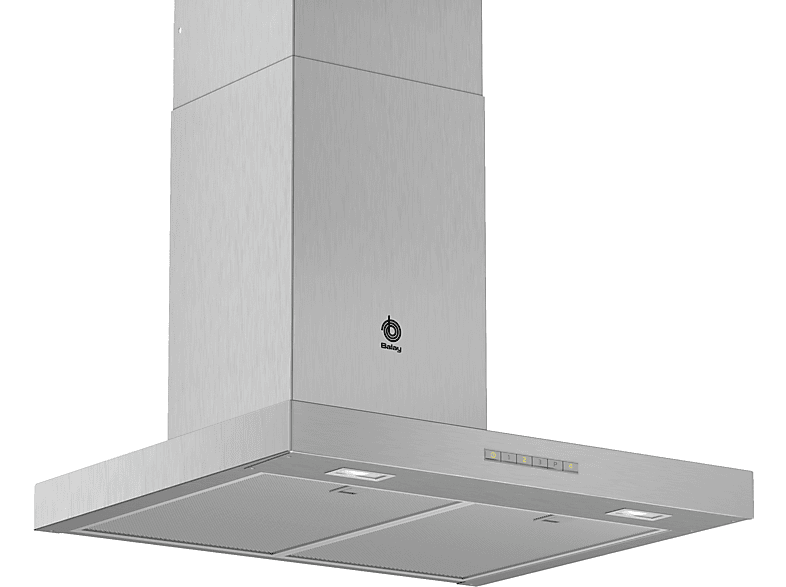 Campana decorativa - Balay 3BC067EX, 450 m³/h, Control electrónico, iluminación LED, 60 cm, Inox