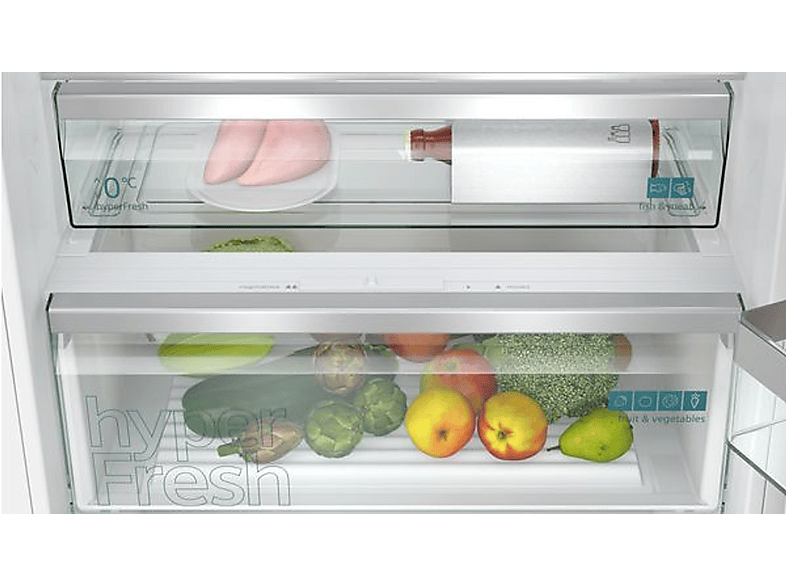 Frigorífico combi integrable - Siemens KB96NADD0, No Frost, Altura 1935 mm, Capacidad 382 l, Inox panelable