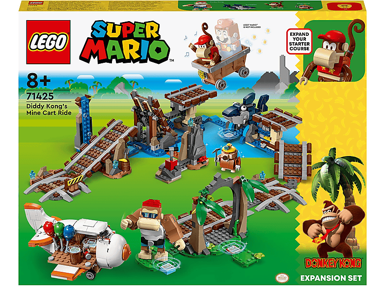 Juego de construcción - LEGO Set de juguetes de construcción LEGO® Super Mario™ 71425 Vagoneta minera de Diddy Kong (1157 piezas)