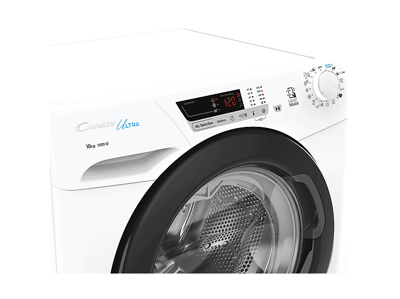 Lavadora carga frontal - Candy Ultra HCU2102DWB4/1-S, 10 kg, 16 programas, Blanco