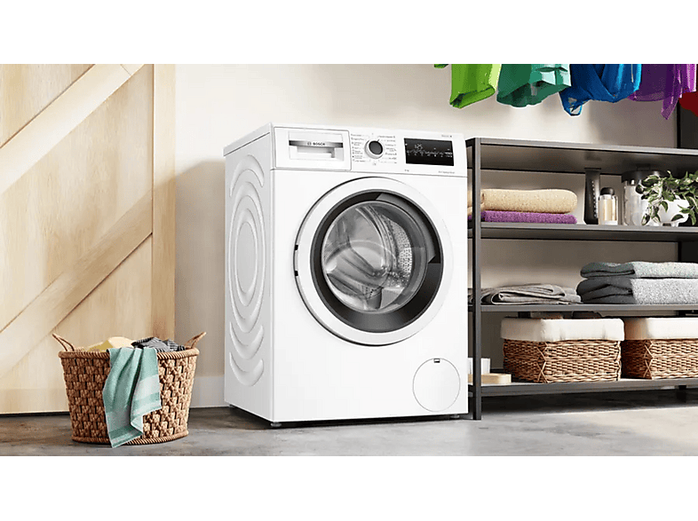 Lavadora carga frontal - Bosch BOSWAN24272ES, 8 kg, Inox