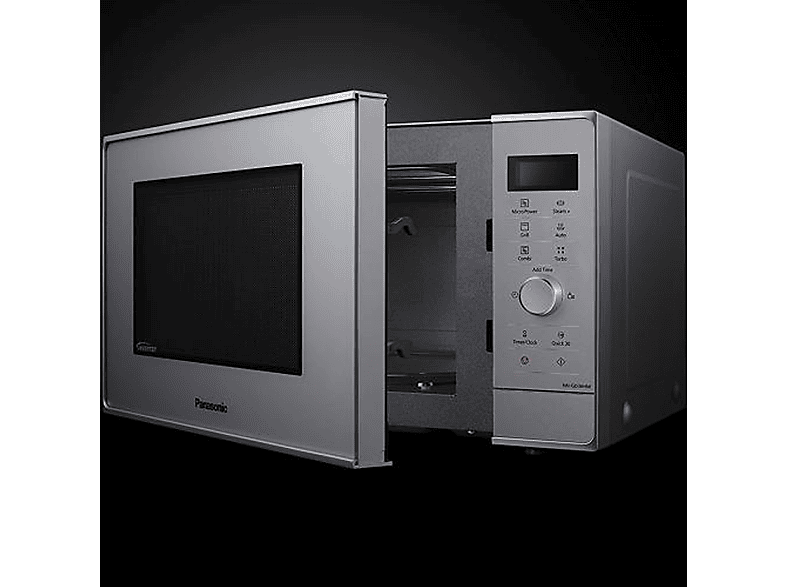 Microondas con grill - Panasonic NN-GD36HMSUG, 1000 W, 6 potencia, 23 l, Silver