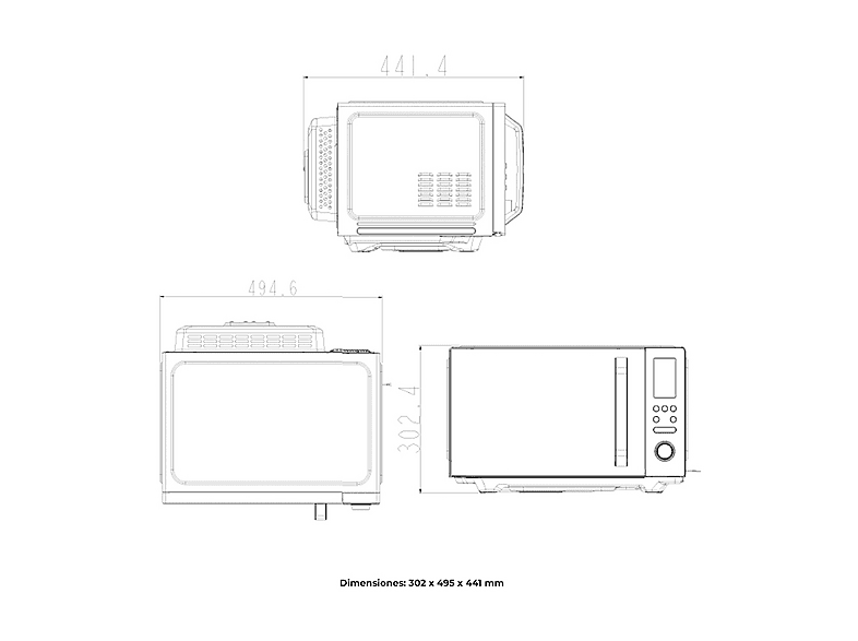 Microondas libre instalación - Svan SVASVMW270CVN, 900 W, 5 potencia, 26 l, Inox