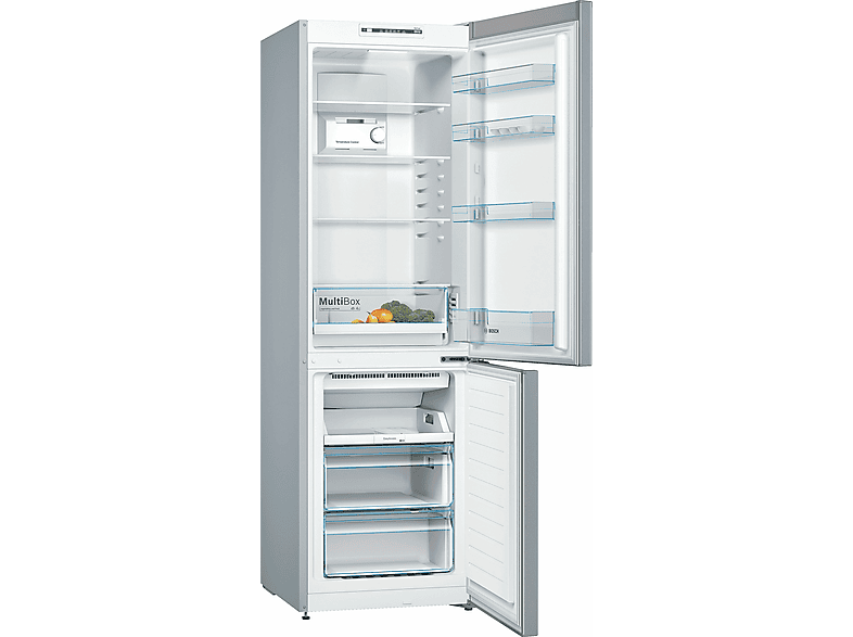 FRIGORIFICO COMBI - Bosch KGN36NLEA, No Frost, Altura 186 cm, Capacidad 305 l, Inox