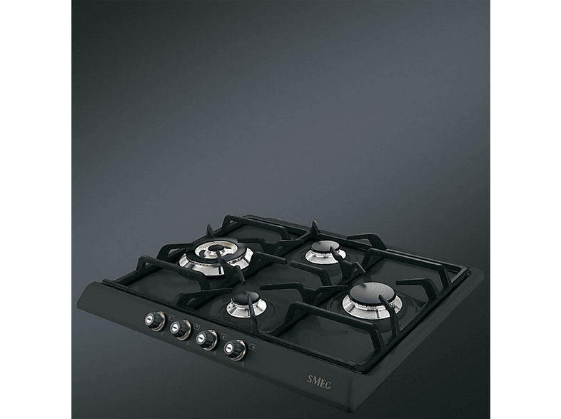 Placa de gas - Smeg 100314786, 4 zonas, Gas Natural, Gas Butano, Gas Propano, 60 cm, Inox