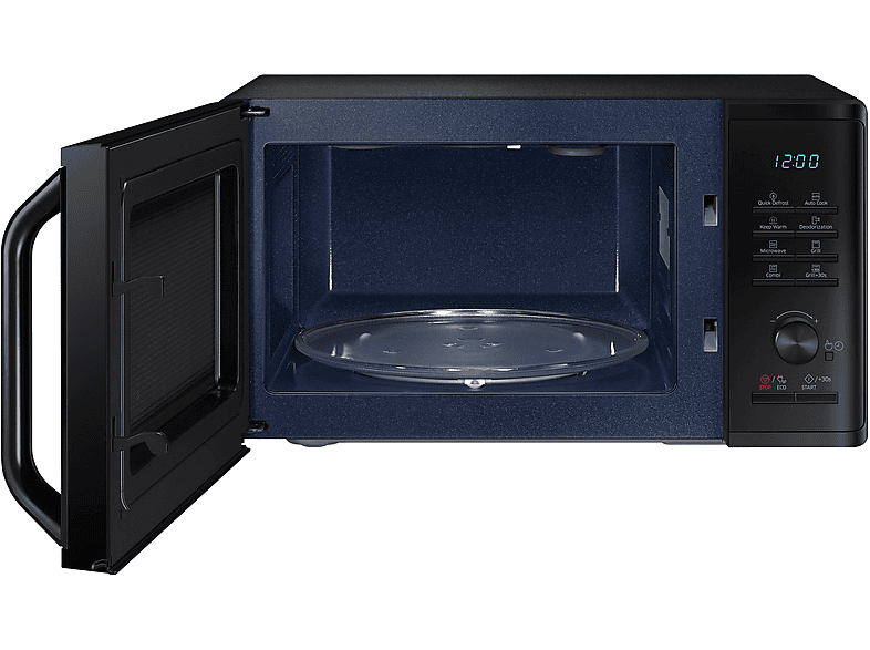 Microondas con grill - Samsung C1134D-MG23B3515AK/EN, 1250 W, 6 potencia, 23 l, Negro