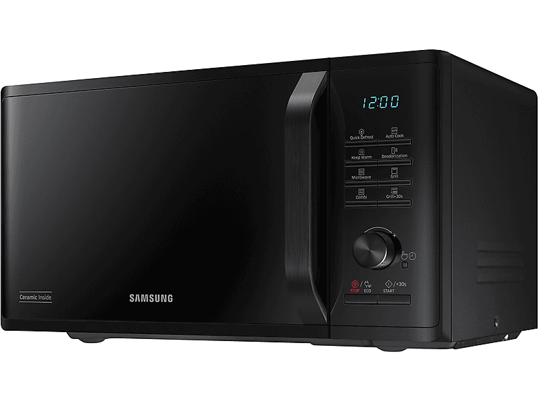 Microondas con grill - Samsung C1134D-MG23B3515AK/EN, 1250 W, 6 potencia, 23 l, Negro