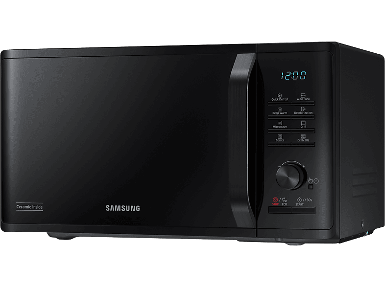Microondas con grill - Samsung C1134D-MG23B3515AK/EN, 1250 W, 6 potencia, 23 l, Negro
